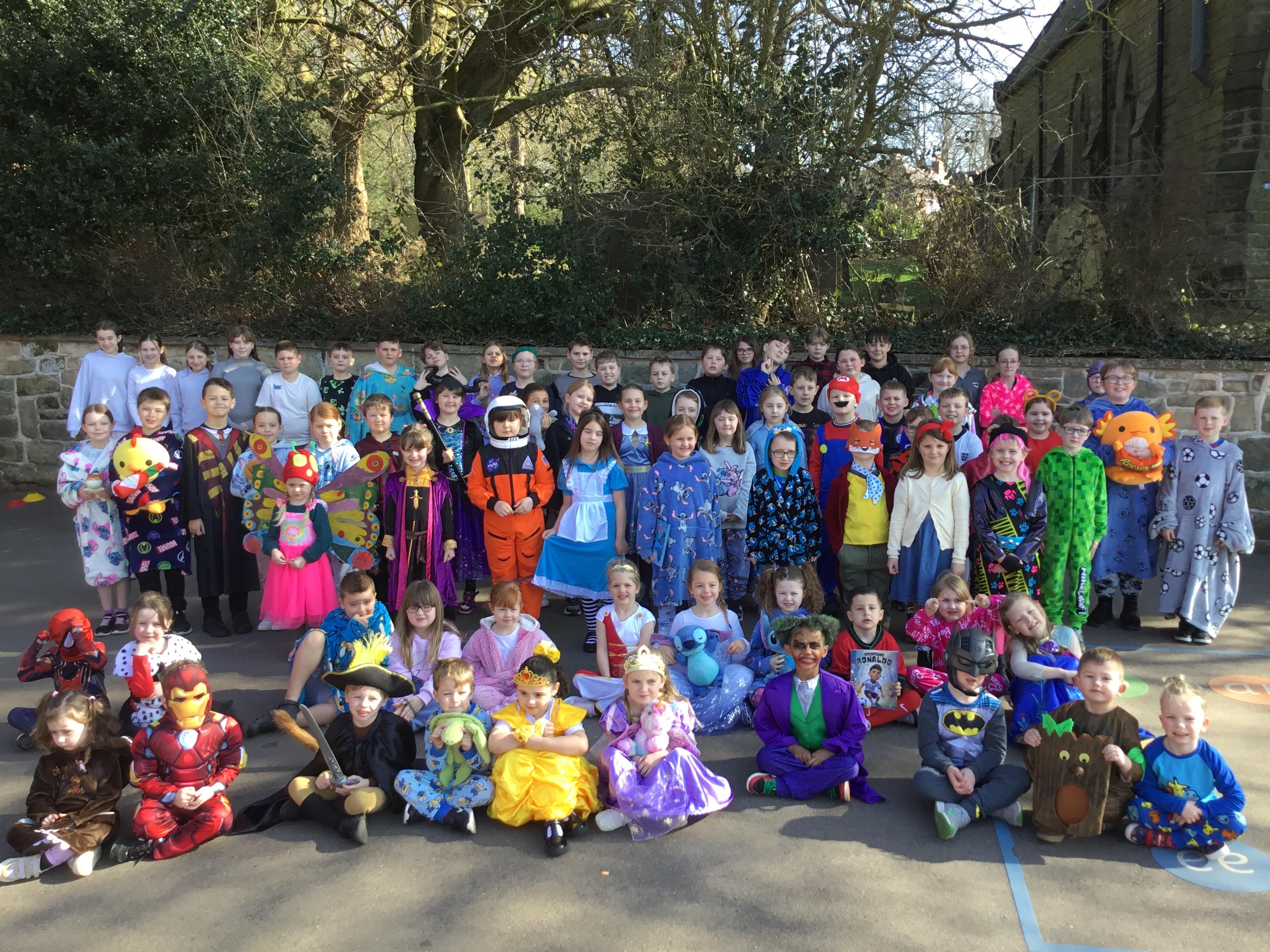 Whole school looking great on world book day. Thank you everybody for taking part